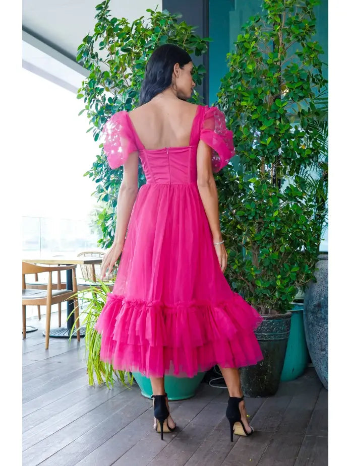Jayne Hot Pink Tulle Dress